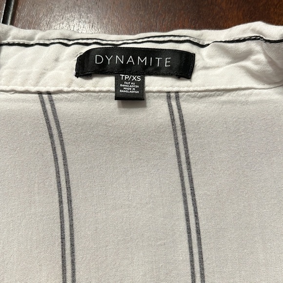 Dynamite white stripped tank top - Picture 3 of 4